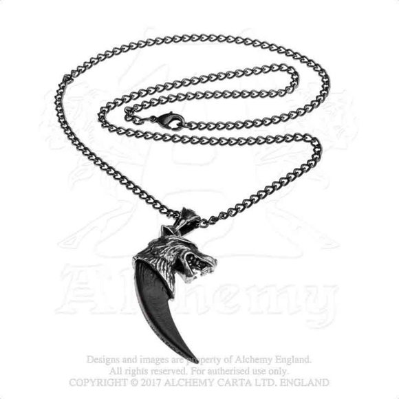 Alchemy Gothic Men's Wolf Macht Norse Pendant New NWT - Picture 4 of 4